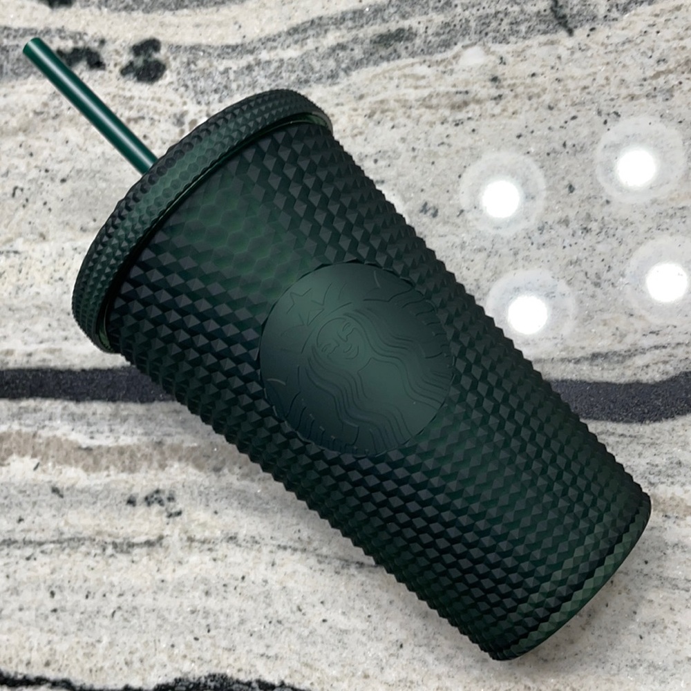 Starbucks Dark Green Matte Studded Cold Cup